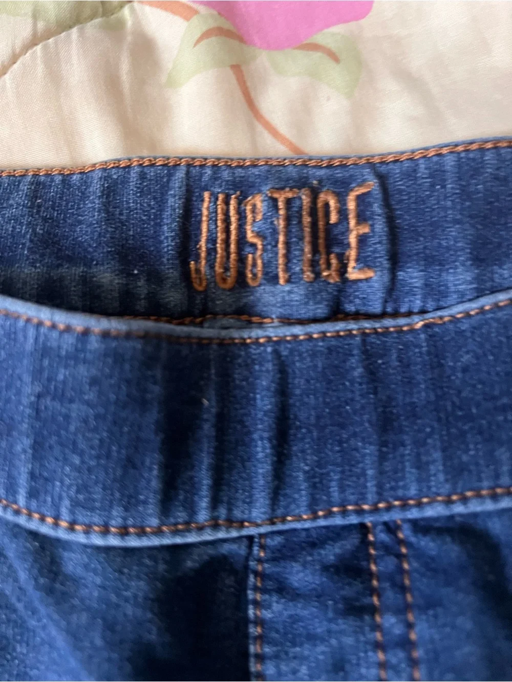 Justice Girls Blue Pull-On Jeggings - Elastic Waist